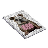 Bulldog-freie Hugs Notizblock (Rechte Seite)