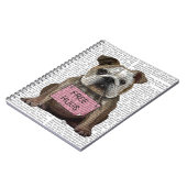 Bulldog-freie Hugs Notizblock (Linke Seite)