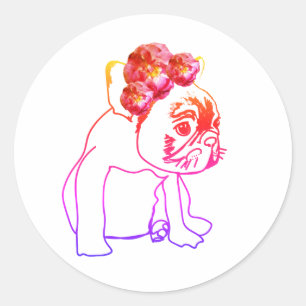 Bulldog French Buldog Puppy Sweet Docker Runder Aufkleber