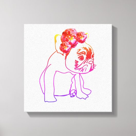 Bulldog French Buldog Puppy Sweet Dog Single druck Leinwanddruck (Vorderseite)