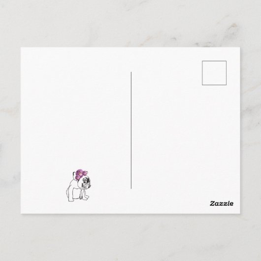 Bulldog French Buldog Puppy Sweet Hund Postkarte (Rückseite)