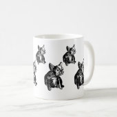 Bulldog French Buldog Puppy Zeichne Art Tasse (VorderseiteRechts)