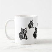 Bulldog French Buldog Puppy Zeichne Art Tasse (Links)