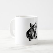 Bulldog French Buldog zeichne weiße Tasse (Vorderseite Links)