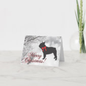 Bulldog / French Bulldog Christmas Card Karte (Vorderseite)