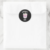 Bulldog Frenchie Celebration Party Theme Runder Aufkleber (Tasche)