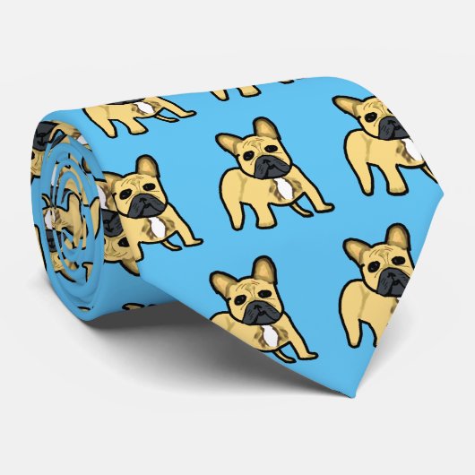 Bulldog Frenchie Krawatte (Gerollt)