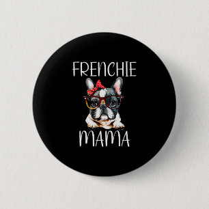 Bulldog Frenchie Mama Watercolor Dog Muttertag Button