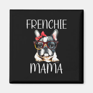 Bulldog Frenchie Mama Watercolor Dog Muttertag Magnet
