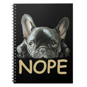 Bulldog  Frenchie Nope Geschenke Notizblock