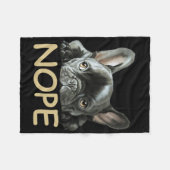 Bulldog | Frenchie Nope Gifts Fleecedecke (Vorderseite (Horizontal))