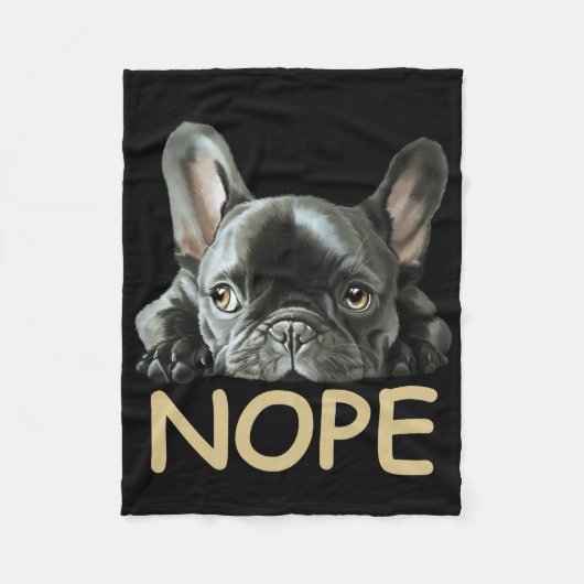 Bulldog | Frenchie Nope Gifts Fleecedecke (Vorderseite)