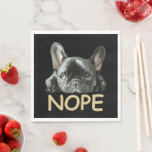 Bulldog | Frenchie Nope Gifts Serviette (Beispiel)