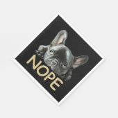 Bulldog | Frenchie Nope Gifts Serviette (Ecke)