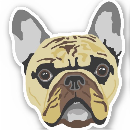 Bulldog Frenchie Notebook-Sticker Aufkleber (Vorderseite)