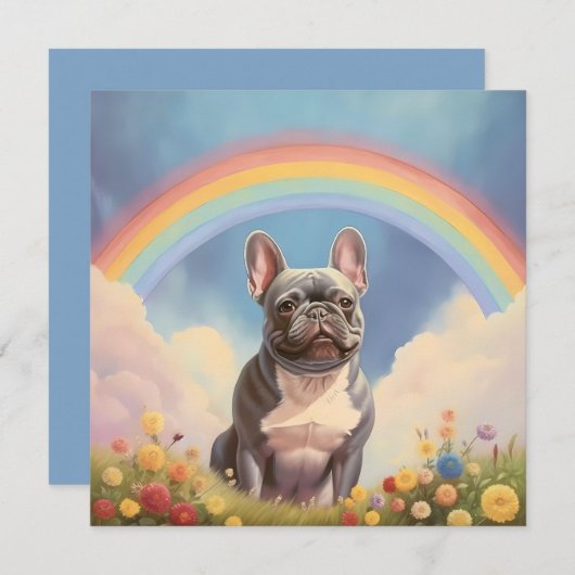 Bulldog Frenchie Rainbow Bridge Individuelle Name (Vorne/Hinten)