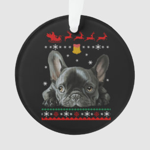 Bulldog   Frohe Weihnachten mit Franchie Ornament
