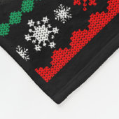 Bulldog| Frohe Weihnachten mit Französin Fleecedecke (Ecke)