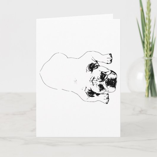Bulldog Fröhliche Weihnachtskarte Karte (Vorderseite)
