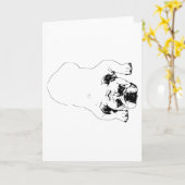 Bulldog Fröhliche Weihnachtskarte Karte (Gelbe Blume)