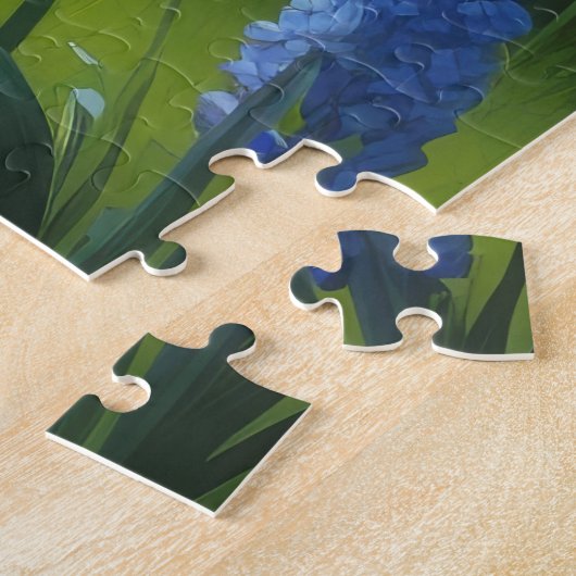 Bulldog-Frühlingsblumen Puzzle (Seite)