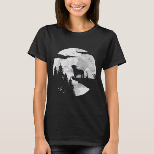 Bulldog Full Moon at night - Hund Lover French Bul T-Shirt