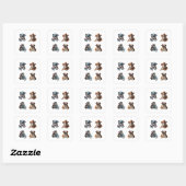 Bulldog Funny 4 Pack Stickers (Blatt)