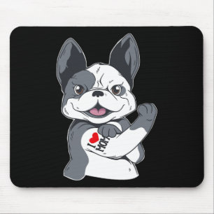 Bulldog Funny I Liebe Mama Tattoo Mousepad
