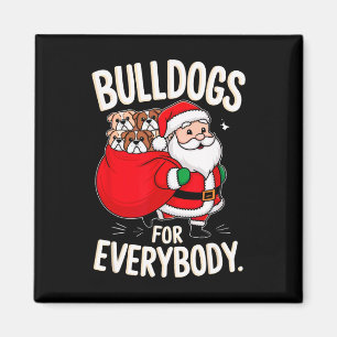 Bulldog für alle Funny Weihnachten Magnet