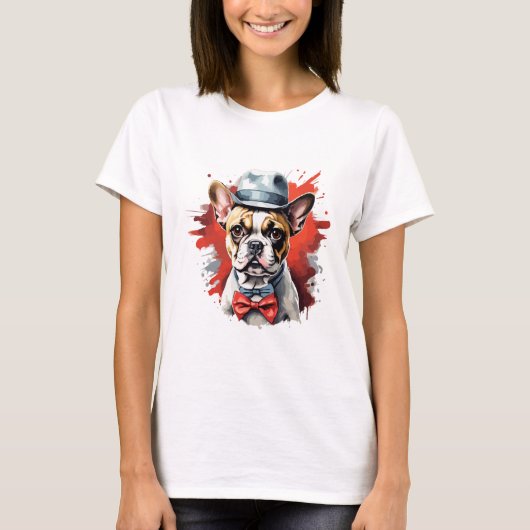 Bulldog für Hunde Niedlich T-Shirt (Vorderseite)