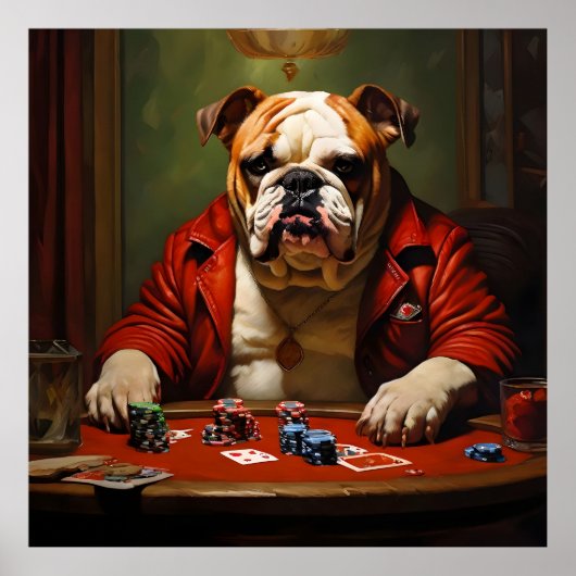 Bulldog Gambling Square Poster (Vorne)