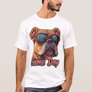 Bulldog Game Day - Retro Sporty Fan Design T-Shirt
