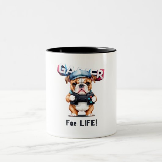 Bulldog Gamer for Life Coffee Tee Tasse (Mittel)