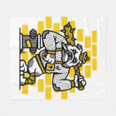 Bulldog Gang Fleecedecke (Vorderseite (Horizontal))