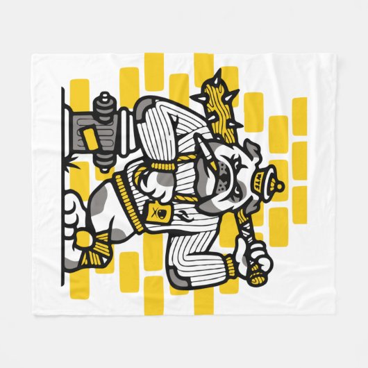 Bulldog Gang Fleecedecke (Vorderseite (Horizontal))
