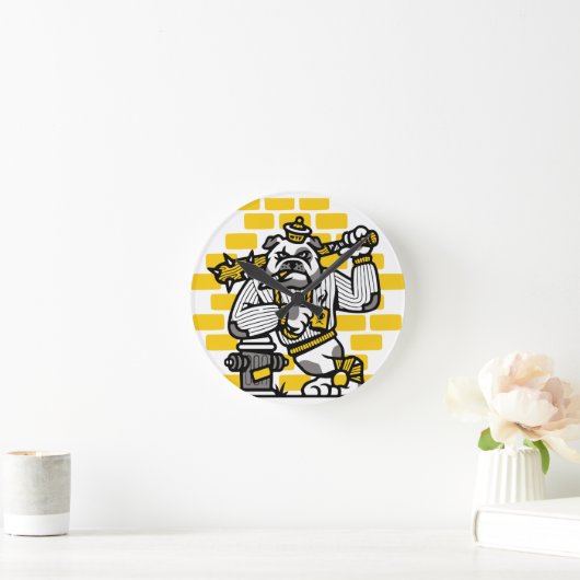 Bulldog Gang Runde Wanduhr (Zuhause)
