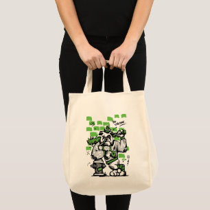 Bulldog-Gangster-Art 'Böse bis auf die Knochen' Tragetasche