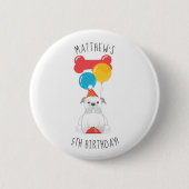 Bulldog-Geburtstagsfeier Button (Vorderseite)