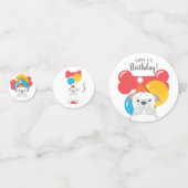 Bulldog-Geburtstagsfeier Konfetti (Rückseiten)