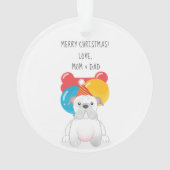 Bulldog-Geburtstagsfeier Ornament (Rückseite)