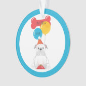 Bulldog-Geburtstagsfeier Ornament (Vorderseite)