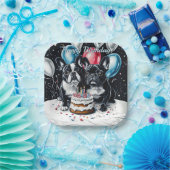 Bulldog-Geburtstagsfeier Pappteller (Party)