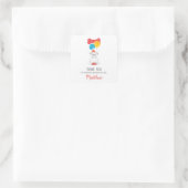 Bulldog-Geburtstagsfeier Quadratischer Aufkleber (Tasche)