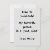 Bulldog-Geburtstagskarte RSVP Karte (Rückseite)