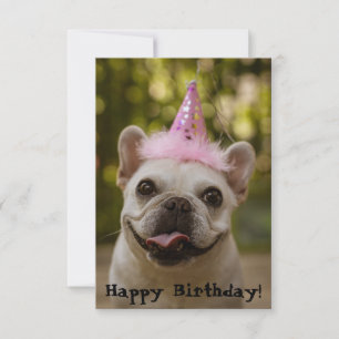 Bulldog-Geburtstagskarte RSVP Karte