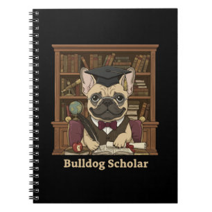 Bulldog Gelehrter Süßer Französische Bulldogge P Notizblock