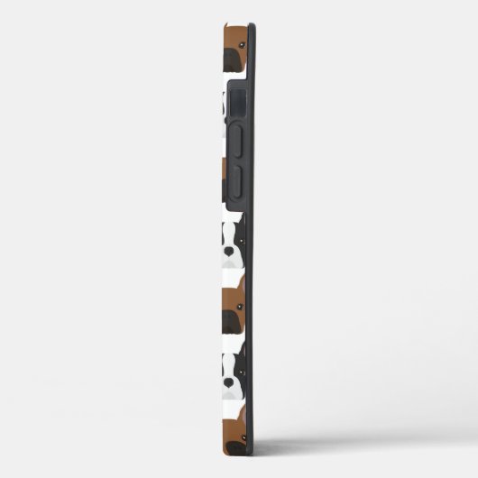Bulldog Gemustert Case-Mate iPhone Hülle (Rückseite / Links)