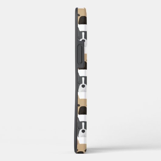 Bulldog Gemustert Case-Mate iPhone Hülle (Rückseite / Rechts)