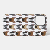 Bulldog Gemustert iPhone Hülle (Rückseite (Horizontal))