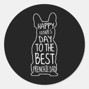 Bulldog-Geschenk für den Frenchy of Lover Happy Va Runder Aufkleber